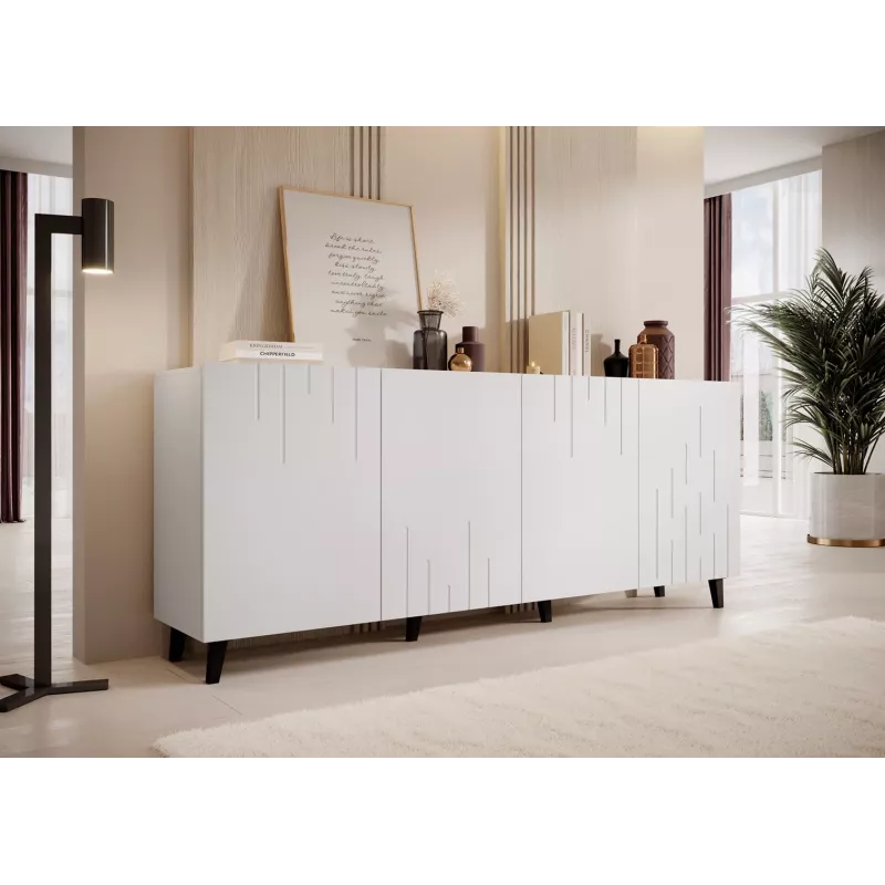BARI kumode 200x42x82 balts matēts