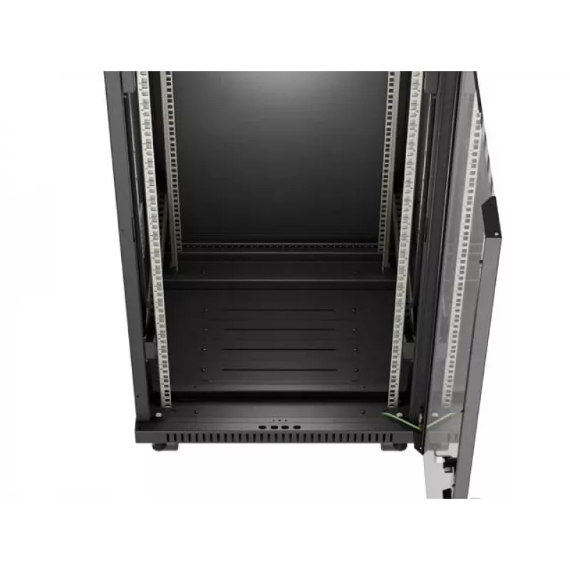 Brīvi stāvošs skapja statīvs LANBERG FF01-6624-12BL 24U 19 collas 600×600 mm, IP20, 1200 kg, melns