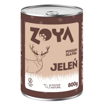 Slapjā suņu barība ZOYA Deer 800 g kārba — pilnvērtīga diēta ar brieža gaļu pieaugušiem suņiem