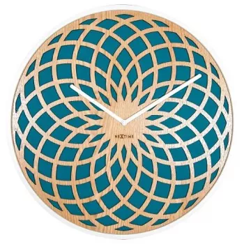 NeXtime klok 3149tq Sun Large, Ø50 cm, sienas, tirkīza