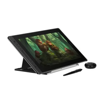 HUION Kamvas Pro 16 GT156 zīmēšanas planšete ar displeju, 15,6 collu IPS, 1920×1080, 344,16×193,59 mm darba laukums, 8192 spiediena līmeņi, 5080 lpi, USB, melnā krāsā