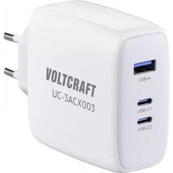 VOLTCRAFT GaN VC-13079915 USB lādētājs iekštelpām, 3x USB-C + USB-A, 5 A, USB-PD