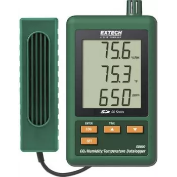 EXTECH SD800 CO2/mitruma/temperatūras datu reģistrators, 0.0 līdz 50.0 °C