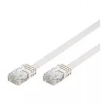 Wentronic Goobay CAT 5e plakanais patch kabelis, U/UTP, balts, 3 m - CCA vara maisījums (93360)