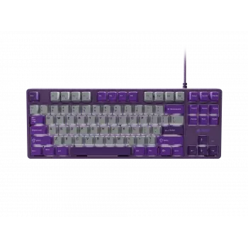 NATEC Fury Gaming Keyboard Kanabo K2 US balts fona apgaismojums mehāniska pelēki violeta