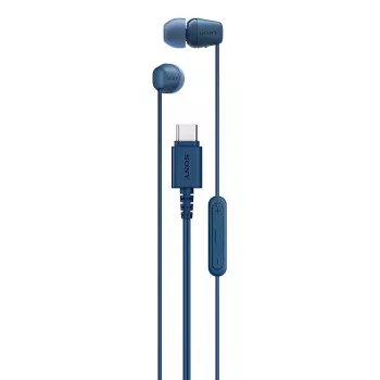 Sony IER-EX15C Austiņas Vadu Iekšējās Ausīs Zvanu/Mūzikai USB Type-C Zilas