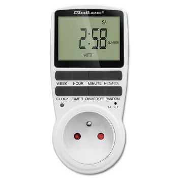 Elektroniskais taimeris QOLTEC PC0628 ar LCD displeju, 24 stundu atskaite