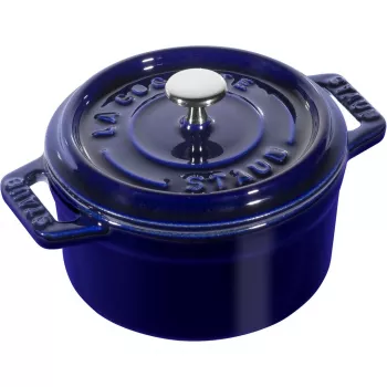 Čuguna mini panna Staub Minis — 10 cm diametrs, zila