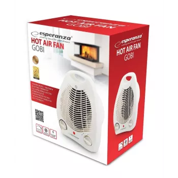 Elektriskais sildītājs ESPERANZA EHH011 1000/2000 W, balts, regulējams termostats, rotācijas vadība
