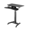 Maclean MC-835 Pārnēsājams rakstāmgalds ar elektrisko augstuma regulēšanu 72-122 cm, max 37 kg, vadības panelis, sēdus-stāvus darba stacija