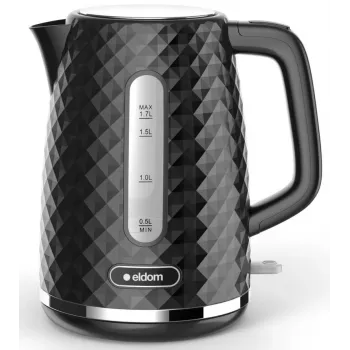 Tējkanna ELDOM ELLI, 1.7 l, 2200 W, melna, Strix
