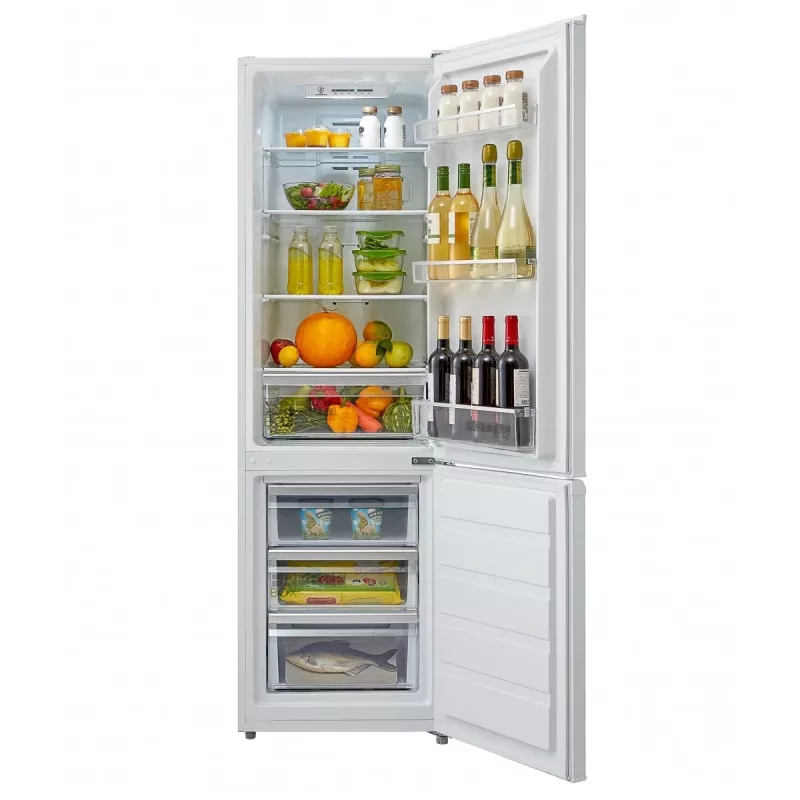 Brīvi stāvošs kombinētais ledusskapis Midea MDRB380FGE01A, 270 L, No Frost, 180 cm, 41 dB, Energoklase E, balts