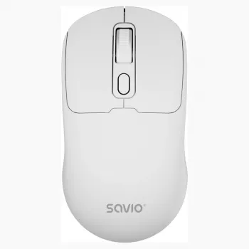 Savio MB-05 bezvadu pele, balta, universāla, ambideksa, Bluetooth, 1600 DPI