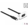 DeLOCK Easy 45 modulis SuperSpeed USB 10 Gbps USB Type-C sievišķais pret vīrišķo 1m