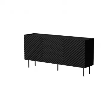 Kumode Cama Meble LUCCA 3D 165x40x80 cm, melna, skaidu plātnes korpuss