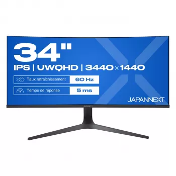 JAPANNEXT JN-IPS340UWQHD60C-C65W-HS 86,4 cm (34 inch) izliekts UltraWide UWQHD monitors