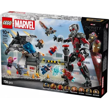 LEGO MARVEL 76314 Kapteinis Amerika: Pilsoņu karš kauja