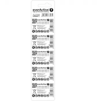Litija baterija everActive CR2477 - blister 5 gab.