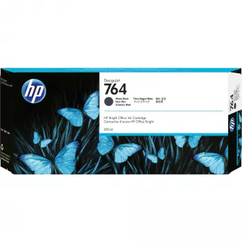 HP 764 Matte Black tintas kasetne 300 ml pigmenta bāzes lielformāta drukāšanai (C1Q16A)