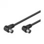 Wentronic Goobay Antenas savienojuma kabelis, melns, 1,5 m - IEC/Coax spraudnis 90° IEC/Koax ligzda 90° (11525)
