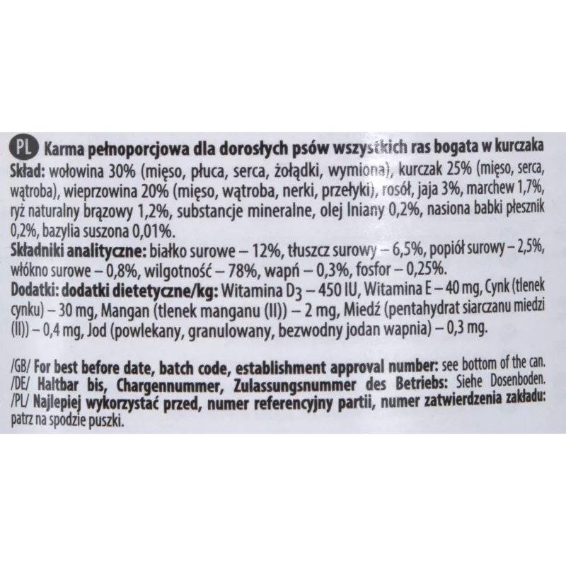 Dolina Noteci Premium ar vistu, mitrā barība suņiem, 400 g
