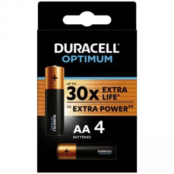 Duracell Optimum AA LR6 baterijas blisteris 4 gab.