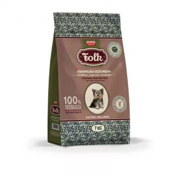 FOLK Small breeds Traditional polish meat feast ar trusi, jēru un paipalu - sausā suņu barība - 7kg