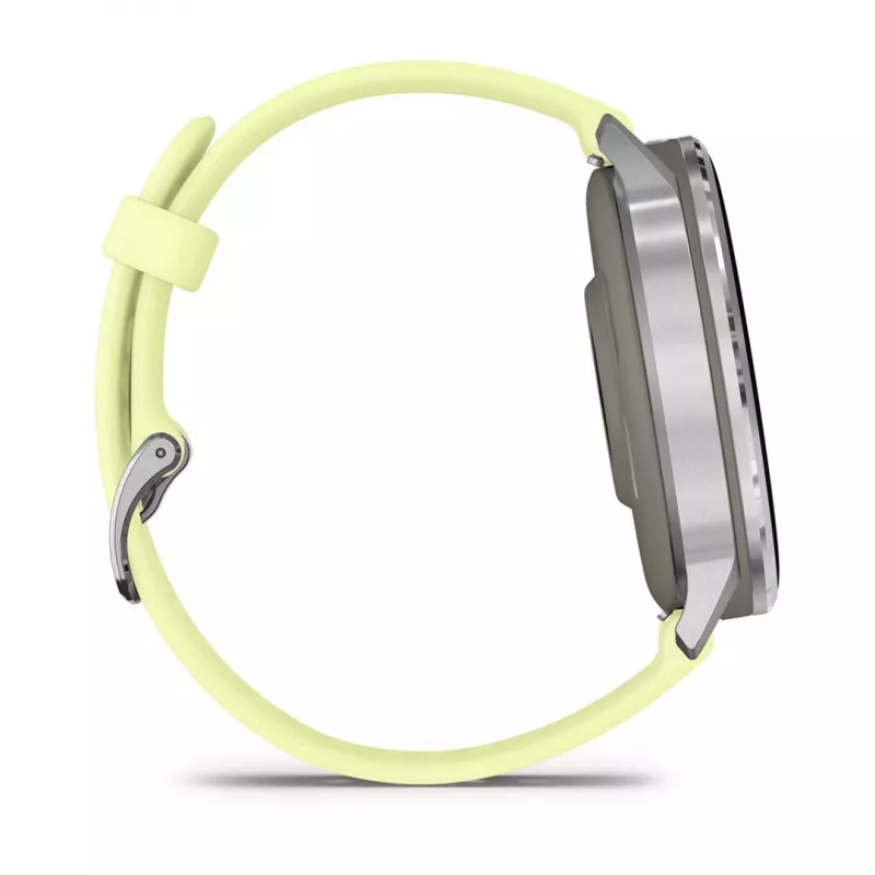 Garmin Venu 4 45 mm 010-03014-02 viedpulkstenis (sudraba, citronkrāsas silikona siksniņa)