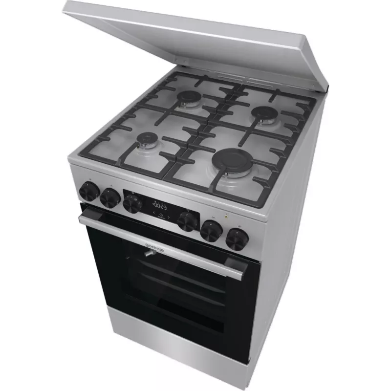 Gorenje GKS5C71XF Brīvi stāvoša plīts ar cepeškrāsni Sudraba