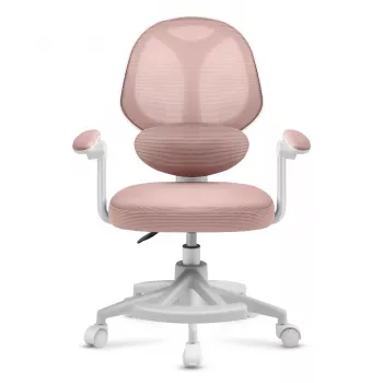 Bērnu grozāmais krēsls mark adler Junior 4.5 Rozā — sieta atzveltne, putuplasta sēdeklis, augstuma regulēšana 40–50 cm, roku balsti, jostas atbalsts, riteņi (atvērts iepakojums)