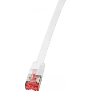 Logilink SlimLine - Patch-Cable - RJ-45 (S) uz RJ-45 (S) - 10 m - U/FTP, PiMF - CAT 6 - Lieta, bezāķa, plakana - Balta (CF2091S)