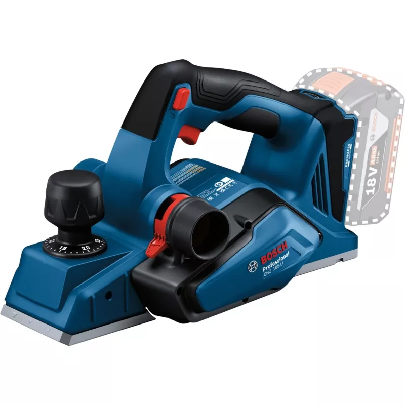 Bosch GHO 18V-26 Professional akumulatora ēvele, 18V, zila/melna, bez akumulatora un lādētāja, L-BOXX