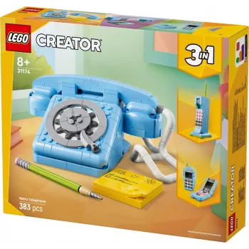 Konstruktors LEGO Creator 3-in-1 31174 Retro telefons, 383 gab., 8+ gadi, 70×110×150 mm