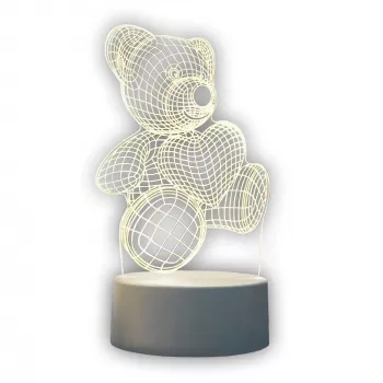 Nakts lampiņa Extralink HOME 3D sirds optiskās ilūzijas galda lampa USB