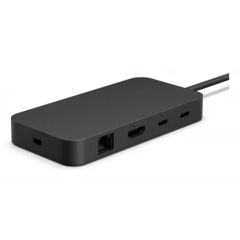 Microsoft Surface USB4 Dock pieslēgvietu stacija, vadu, melna, 100W jaudas padeve