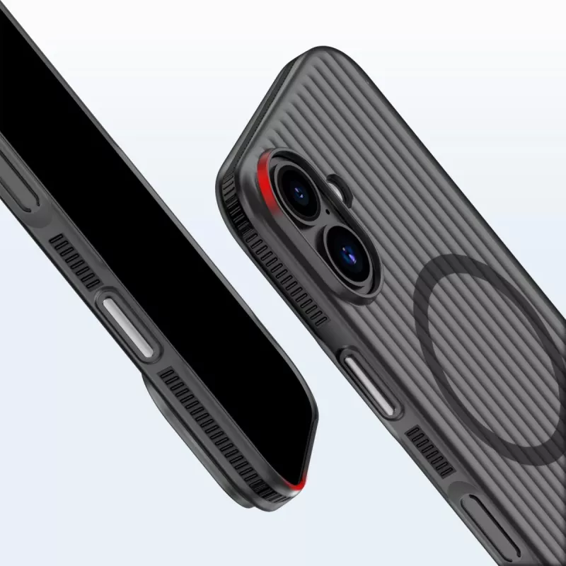 4smarts Aero Ribbed Design Case iPhone 17 16 cm (6.3 collas) Melns Caurspīdīgs