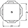 Busch-Jaeger 2538-214 balts slēdža piederums – dekoratīvs vāciņš un aizsargs