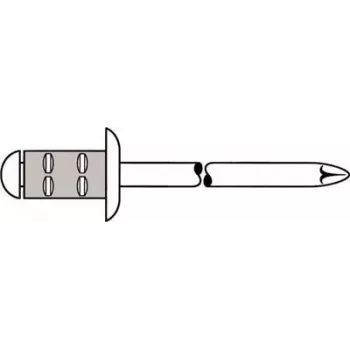 Aklā kniede GESIPA Polygrip 6.4x15 Al/A2 1.5–9.0 mm, iepakojums 250 gab.