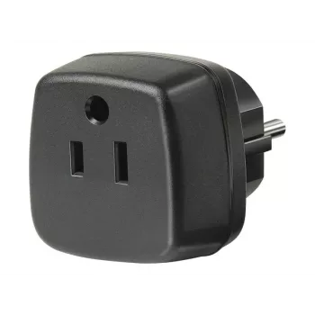 Ceļojumu adapteris ASV, Japāna / Zemējuma spraudnis, kontaktligzdas adapteris melns