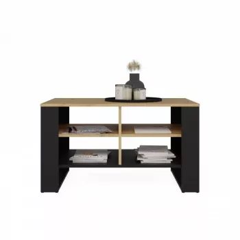 Kafijas galdiņš MODERN 4P Dąb Artisan Czerń