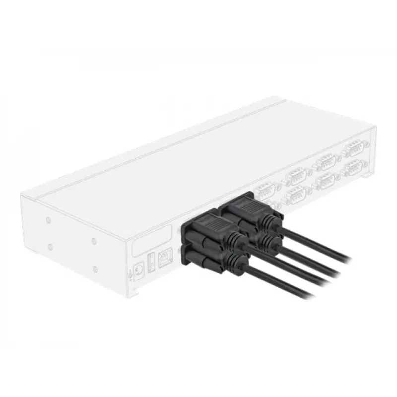 Delock RS-232 seriālais kabelis, D-Sub 9 spraudnis uz ligzdu, slims savienotāja korpuss, 3 m, melns