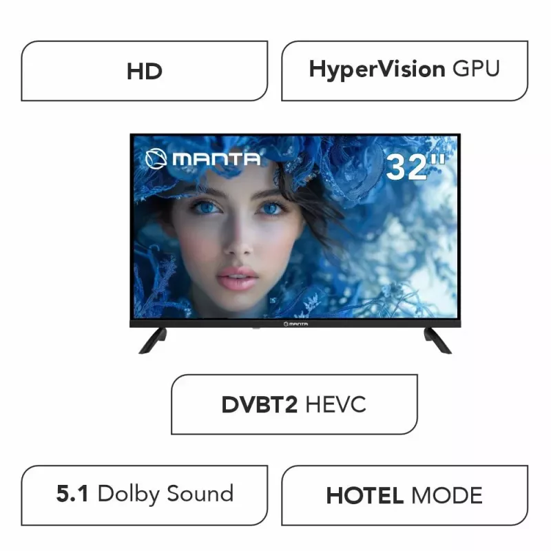 LED televizors MANTA MATV001LHN32 32 collu HD Ready