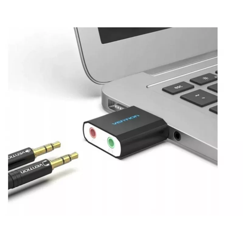 Vention USB ārējā skaņas karte Black Metal Type