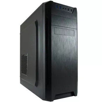 LC Power Classic 7040B - MDT korpuss - ATX - bez barošanas bloka - Melns, brushed alumīnijs / Melns - USB/Audio