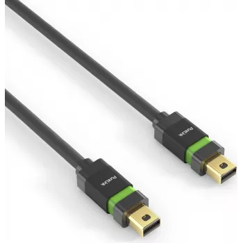 PureLink - MiniDP Kabel - Ultimate Serie - 2,00m - schwarz PureLink® - Ultimate Serie. MiniDP Kabel mit 24 kt. vergoldeten Präzisions-Steckkontakten u