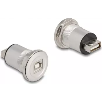 DeLOCK 88194 Kontaktligzda Type B + USB Type A Melns Sudrabs