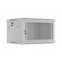 Lanberg sienas skapis 19 inch 6U 600x450 mm, pelēks, perforētas durvis