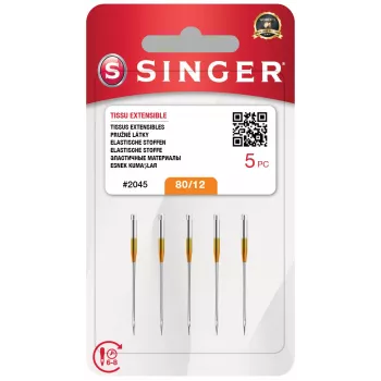 SINGER šujmašīnas adata 2045 SZ12 BLST W/05 N204511M503 – mājsaimniecības/rūpnieciskā adata izmērs 12