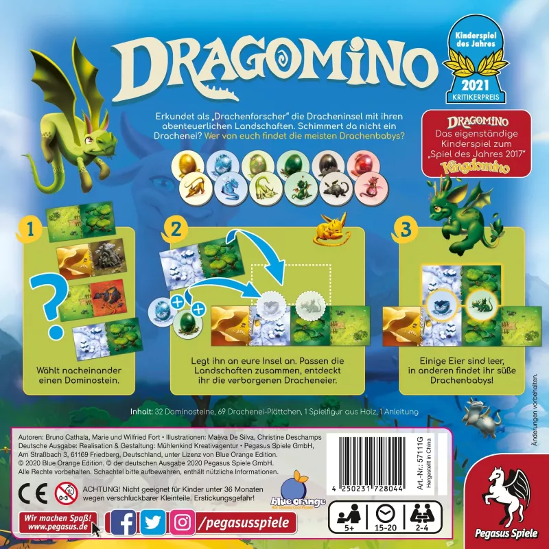 Dragomino, galda spēle, Bērnu spēļu gada balva 2021