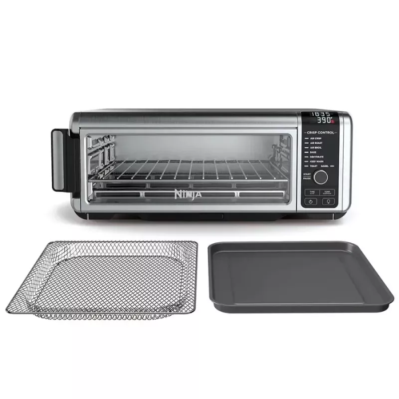 Ninja SP101 Single 10 L Brīvstāvošs 2400 W Karstā gaisa fritieris Melns, Nerūsējošais tērauds